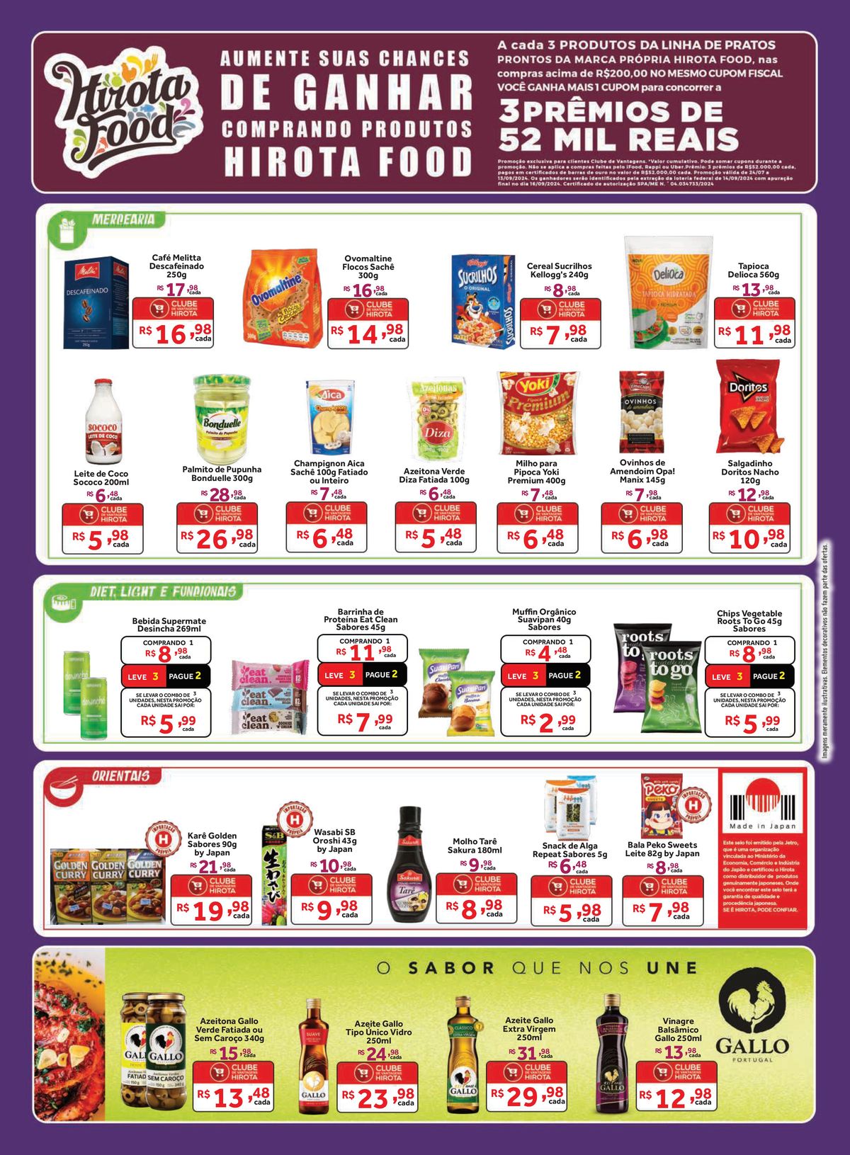 Promoção - Pratos Prontos Hirota Food e Sorteios de Prêmios em Dinheiro