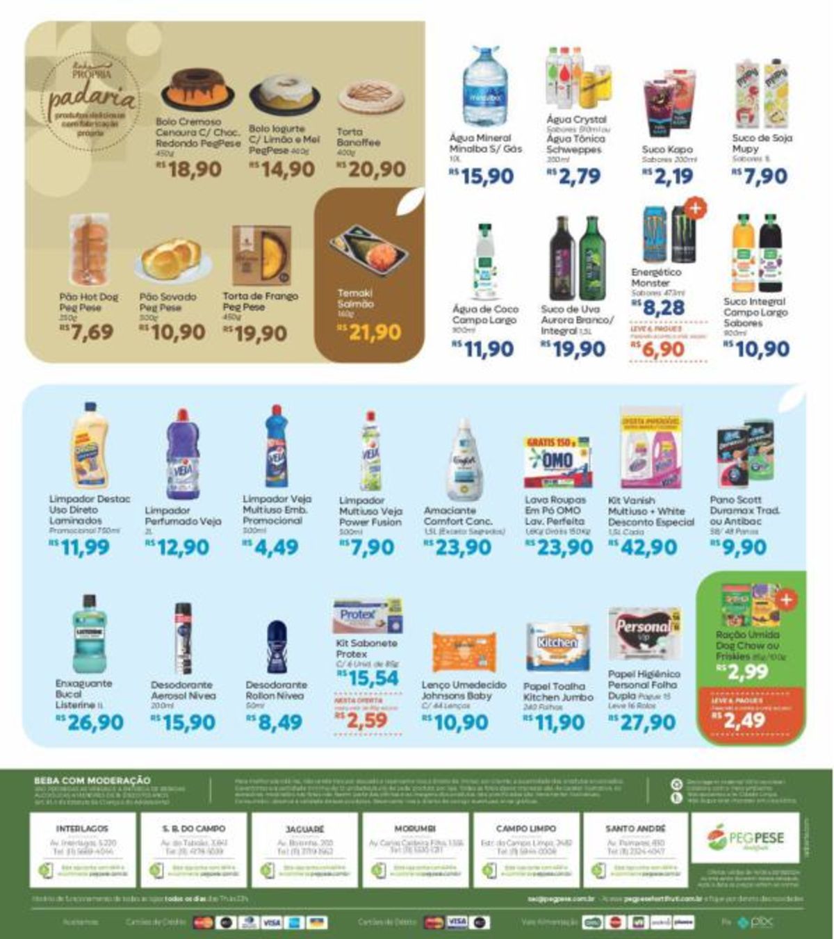 Ofertas em alimentos e produtos de limpeza