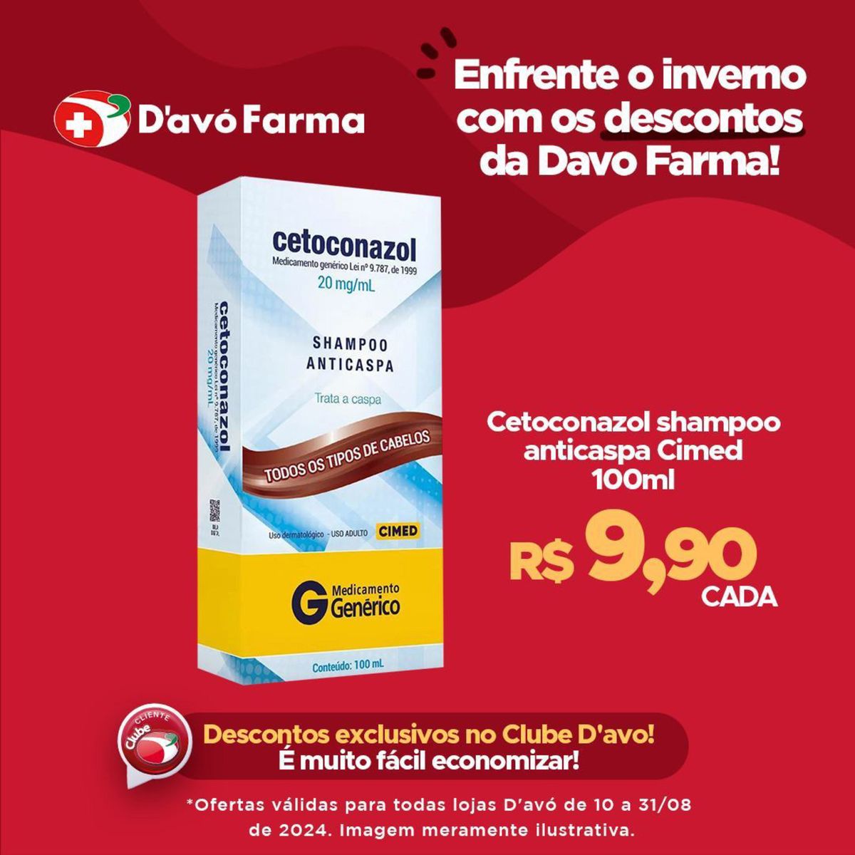 Descontos em Cetoconazol Shampoo Anticaspa na Davo Farma