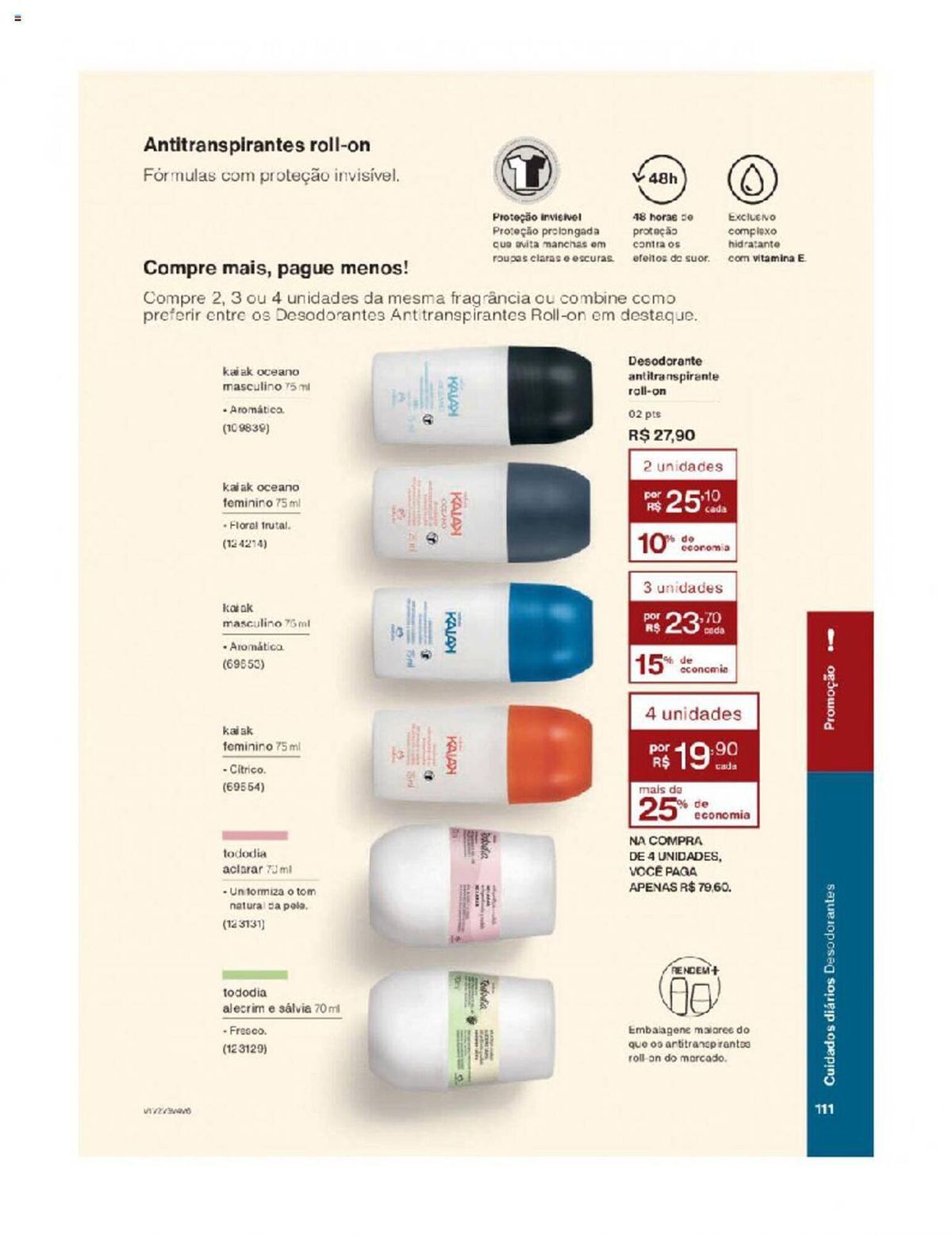 Desodorantes Roll-on com proteção invisível em destaque