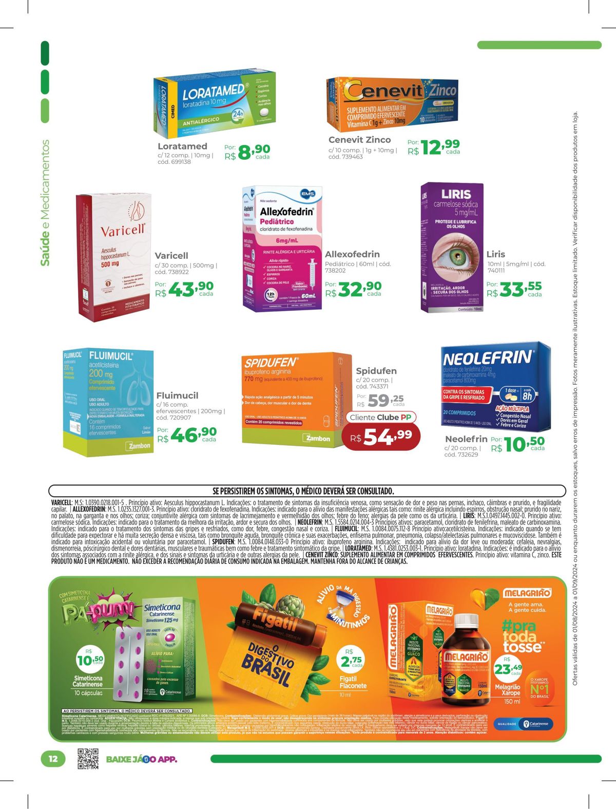 Promoção em medicamentos para gripe e resfriados