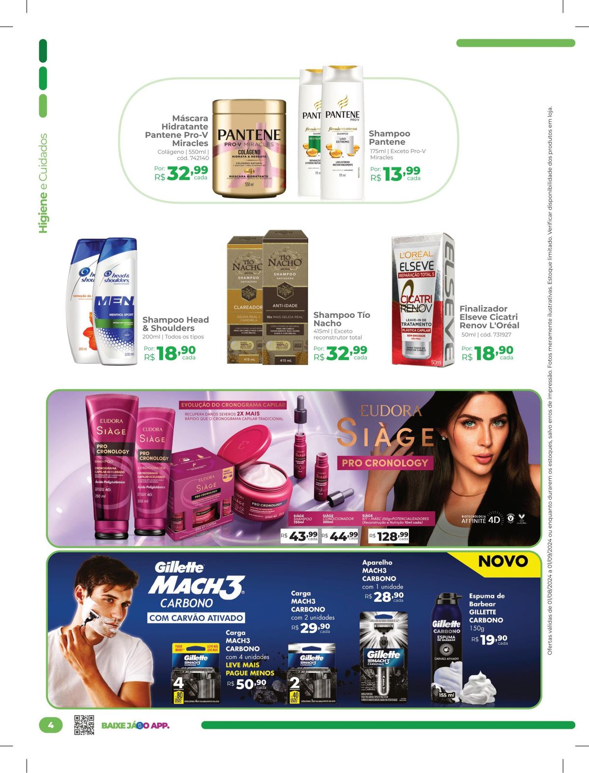 Shampoo e condicionadores em promoção