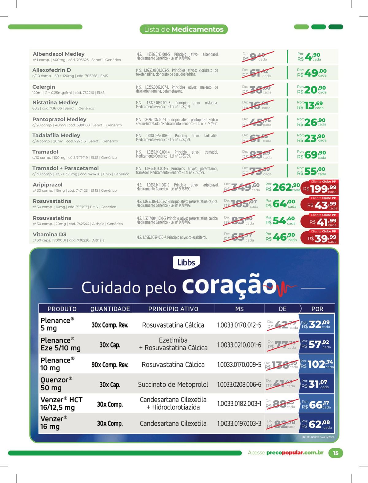 Medicamentos em promoção na Farmácia Preço Popular