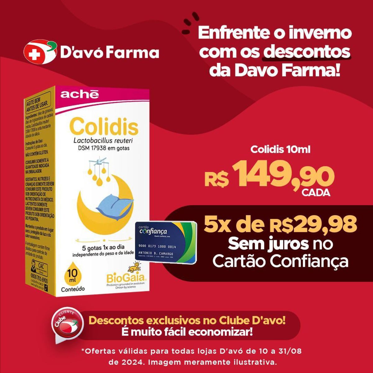 Descontos em Lactobacillus reuteri DSM 17938 em gotas Colidis 10ml