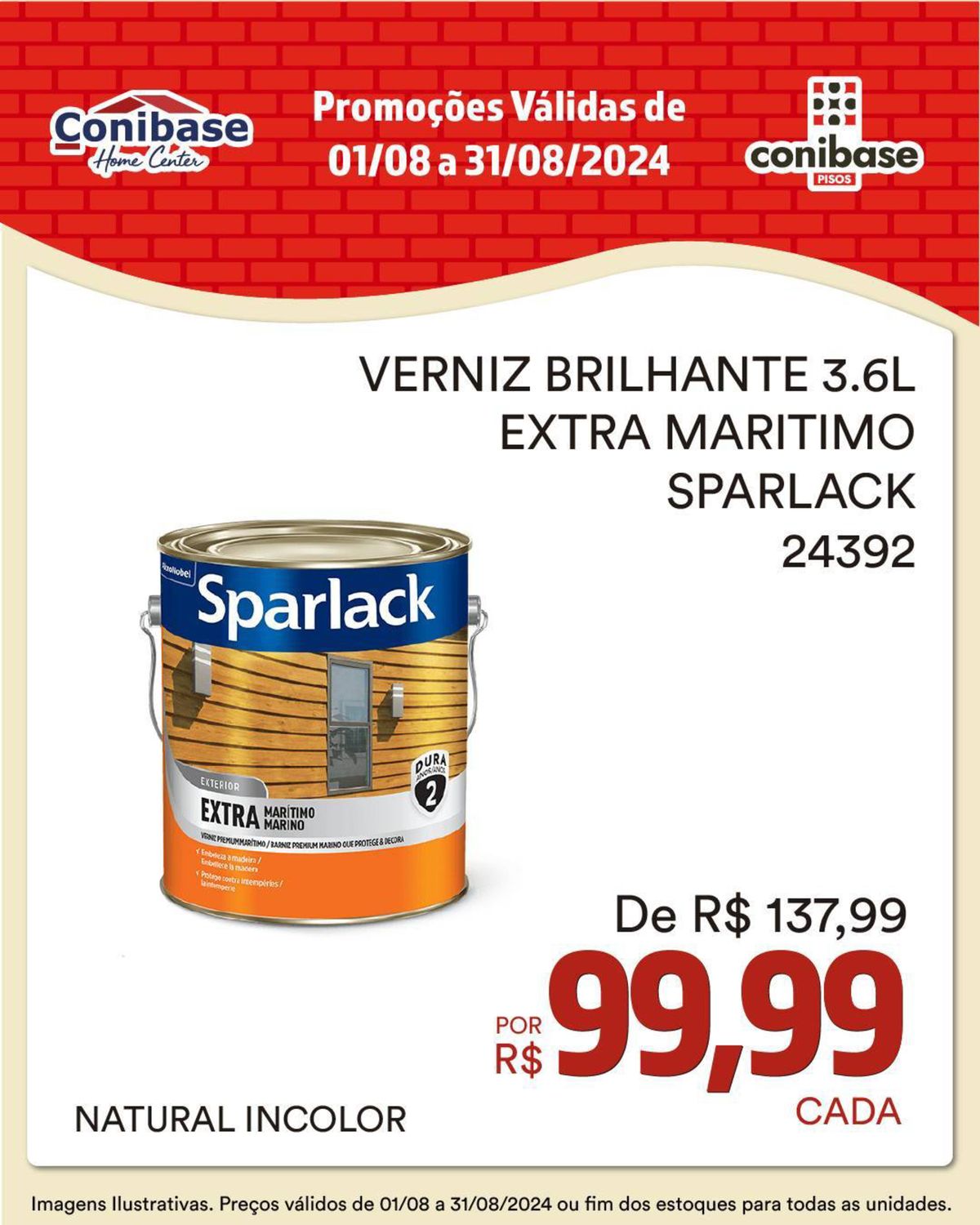 Verniz Brilhante Extra Marítimo Sparlack 3.6L em Promoção!