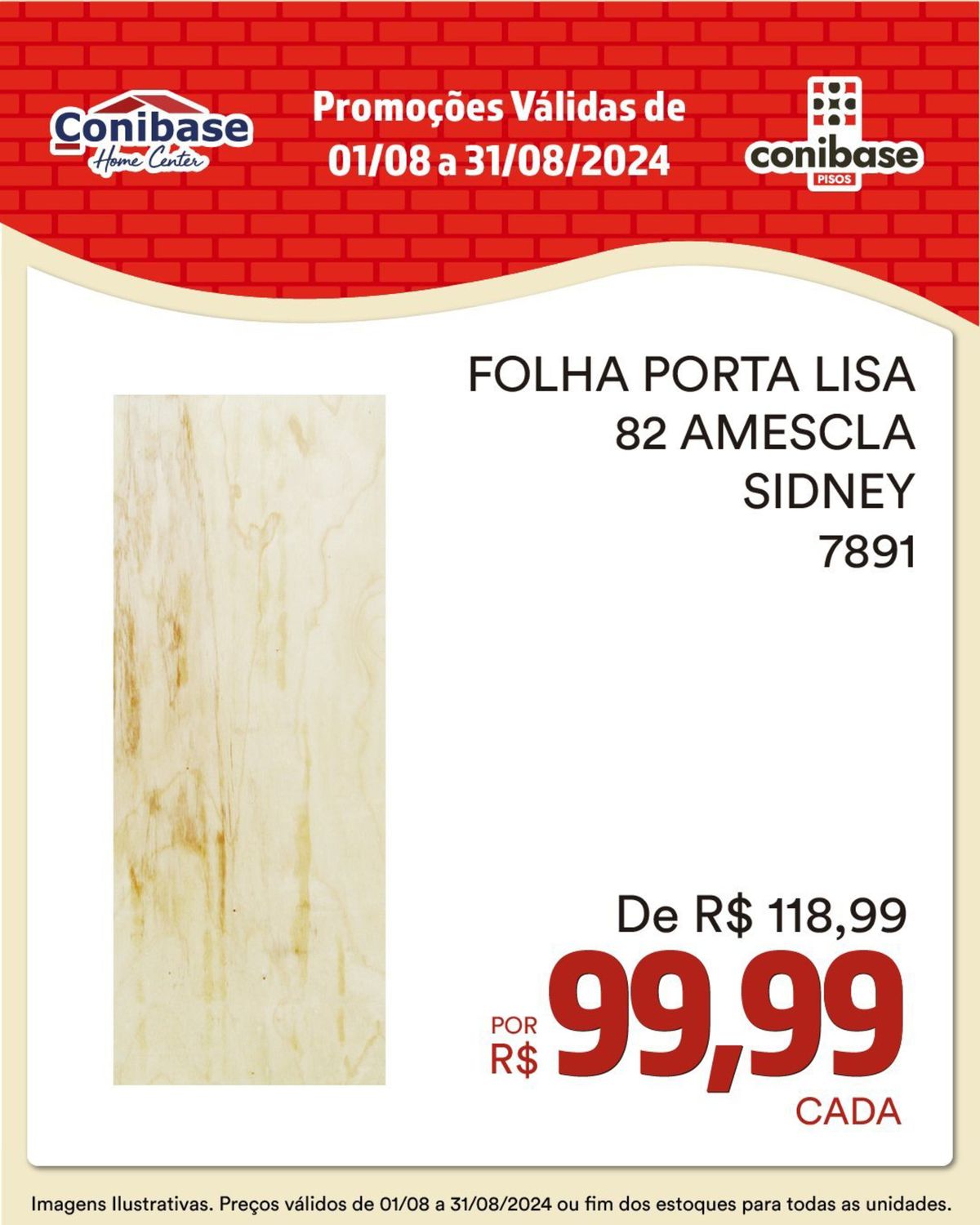 Promoção de Folhas de Porta Lisa 82 AmescLa Sidney