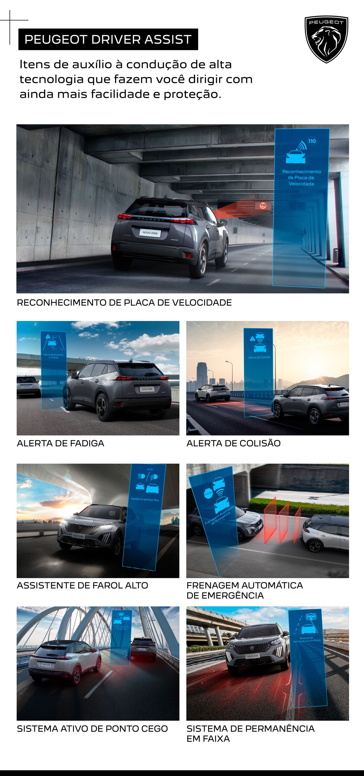 Tecnologia de auxílio à condução Peugeot