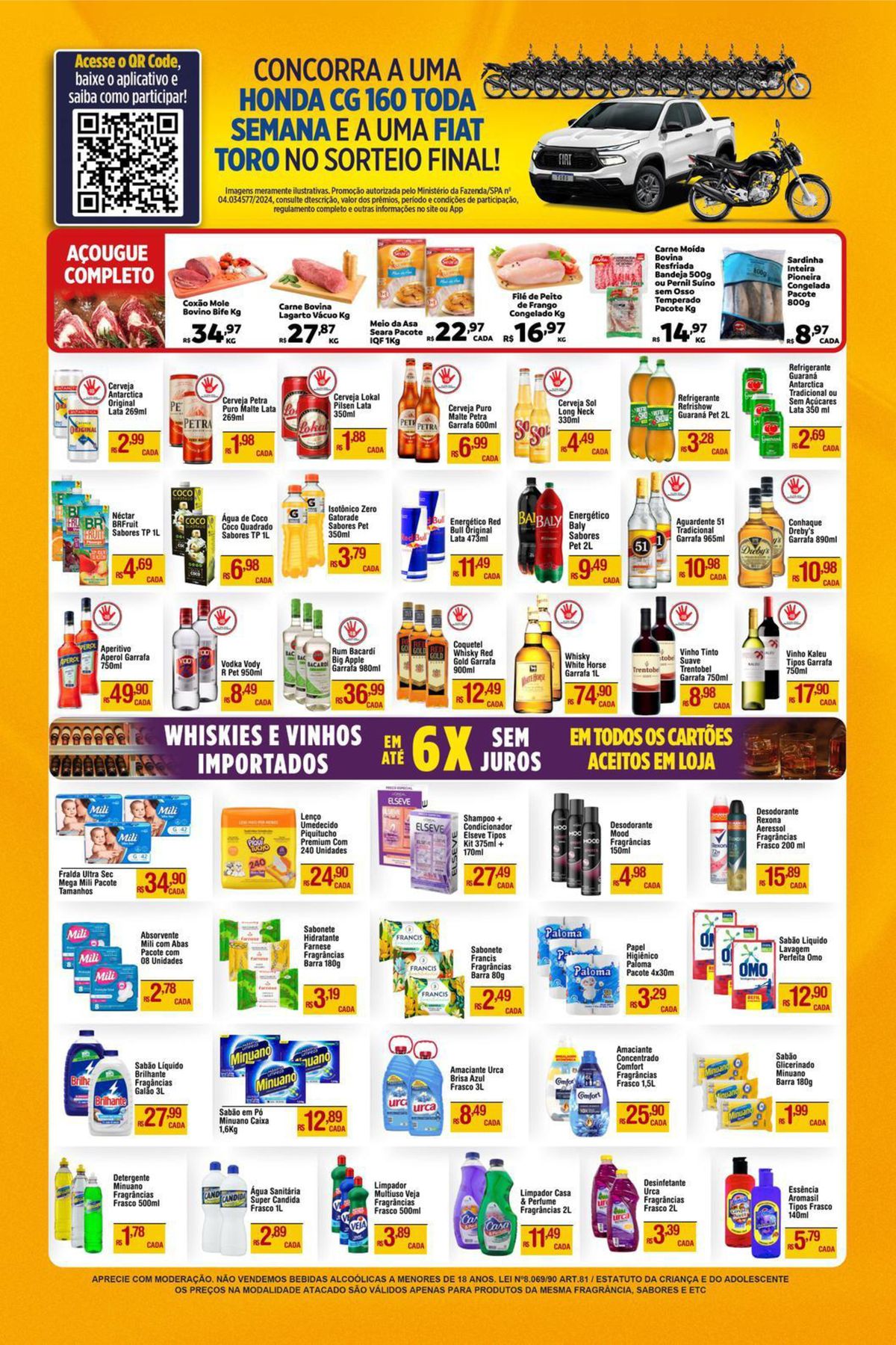 Promoção de produtos de limpeza e higiene pessoal