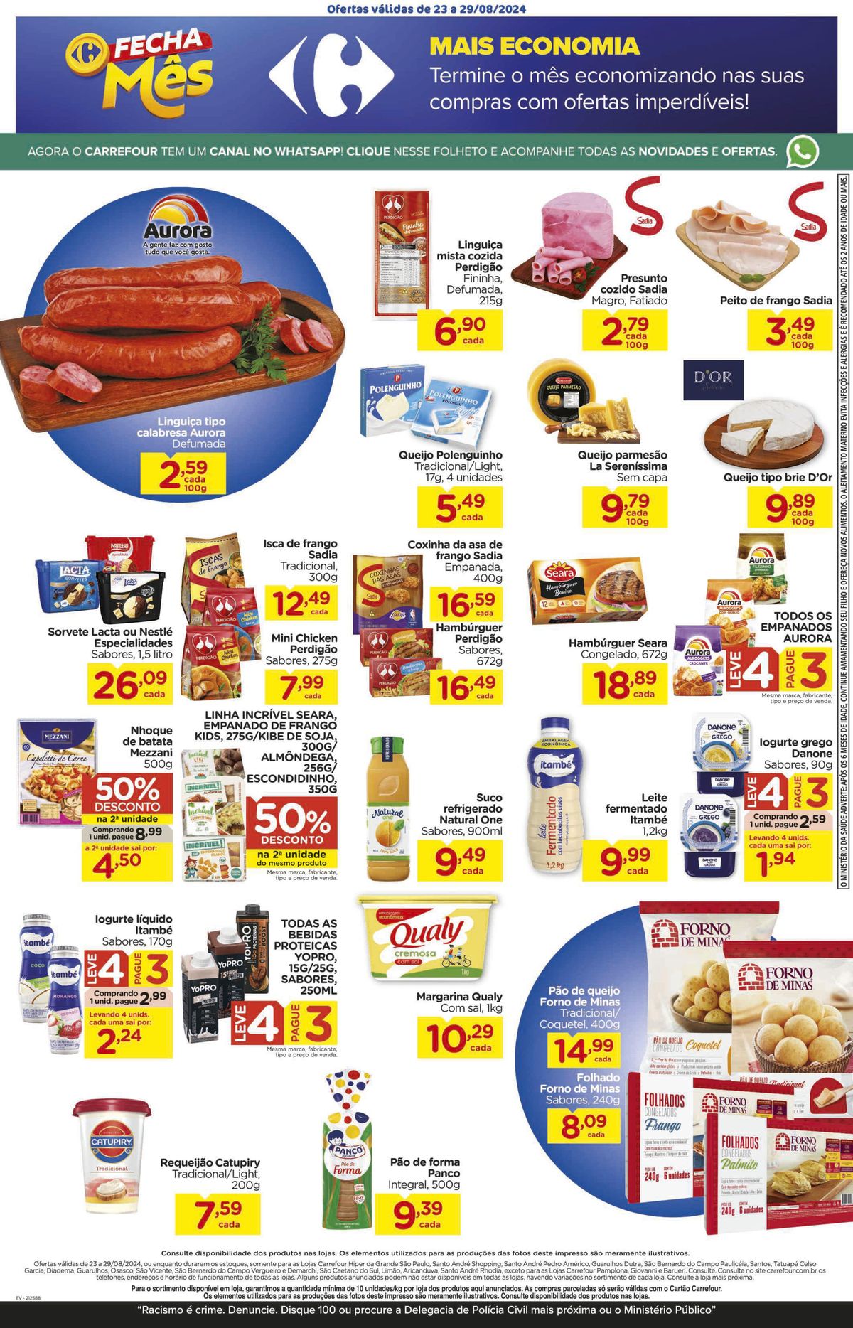 Ofertas em Supermercados: Linguiça Perdigão, Presunto Sadia, Queijo Polenguinho e mais