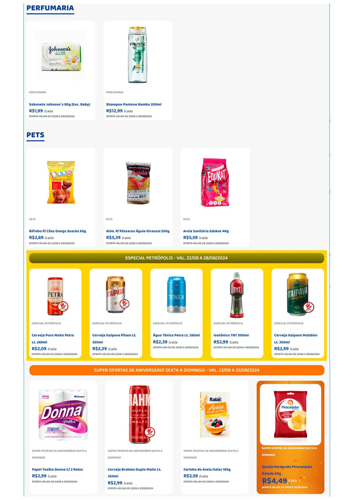 Ofertas de Supermercado - Perfumaria, Pet Shop e Bebidas