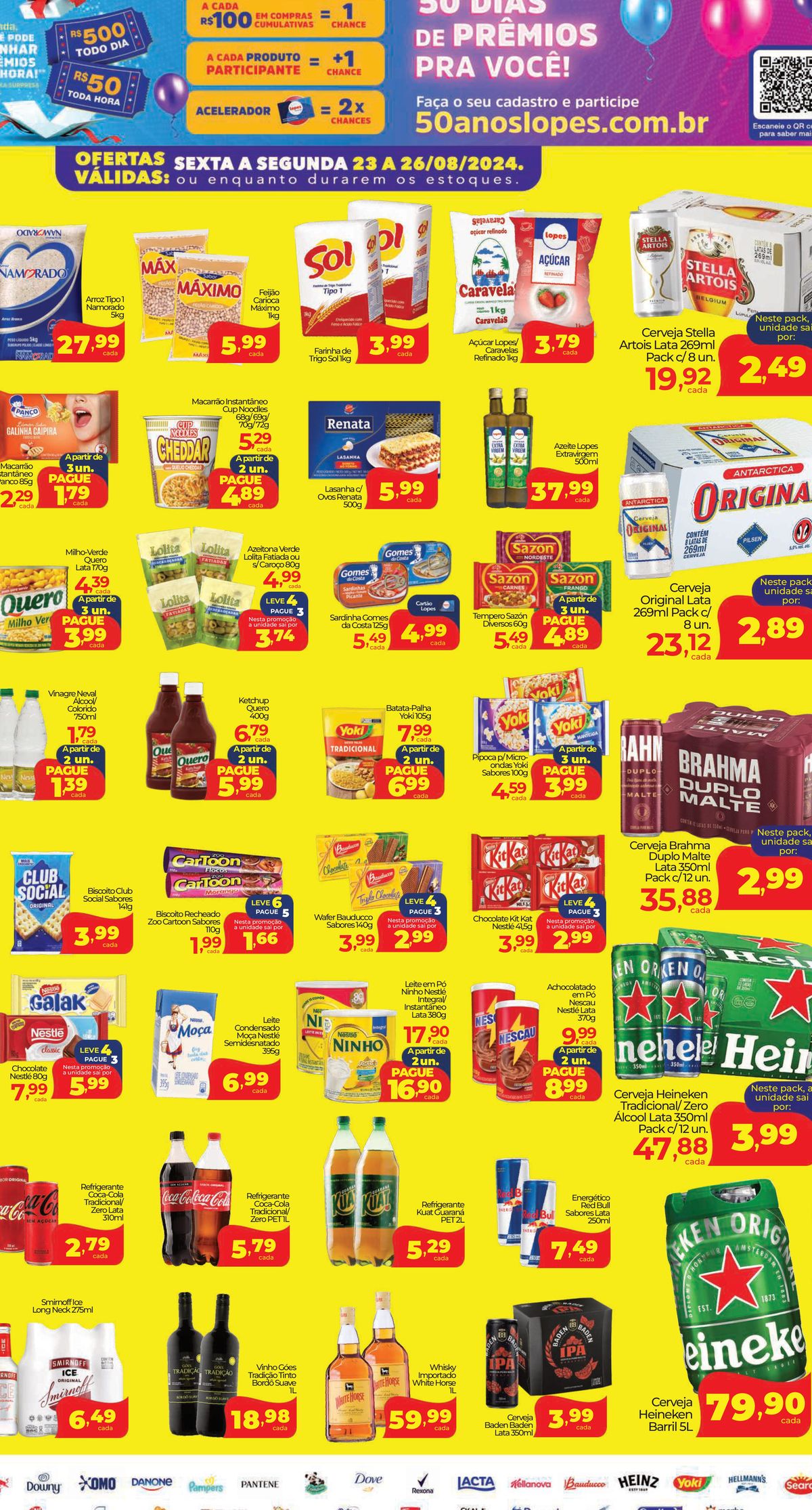 Ofertas de sexta a segunda: Cerveja Stella Artois, Macarrão Instantâneo e mais