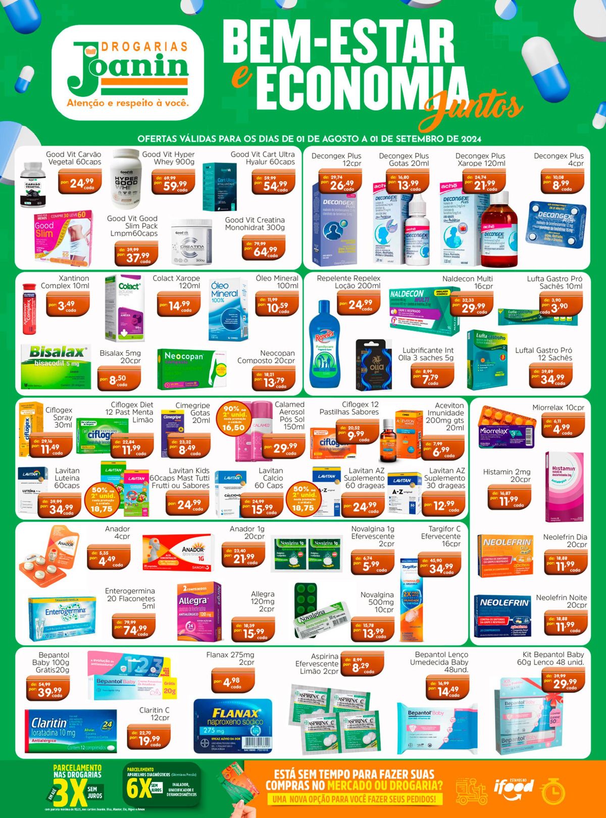 Suplementos e medicamentos em promoção!