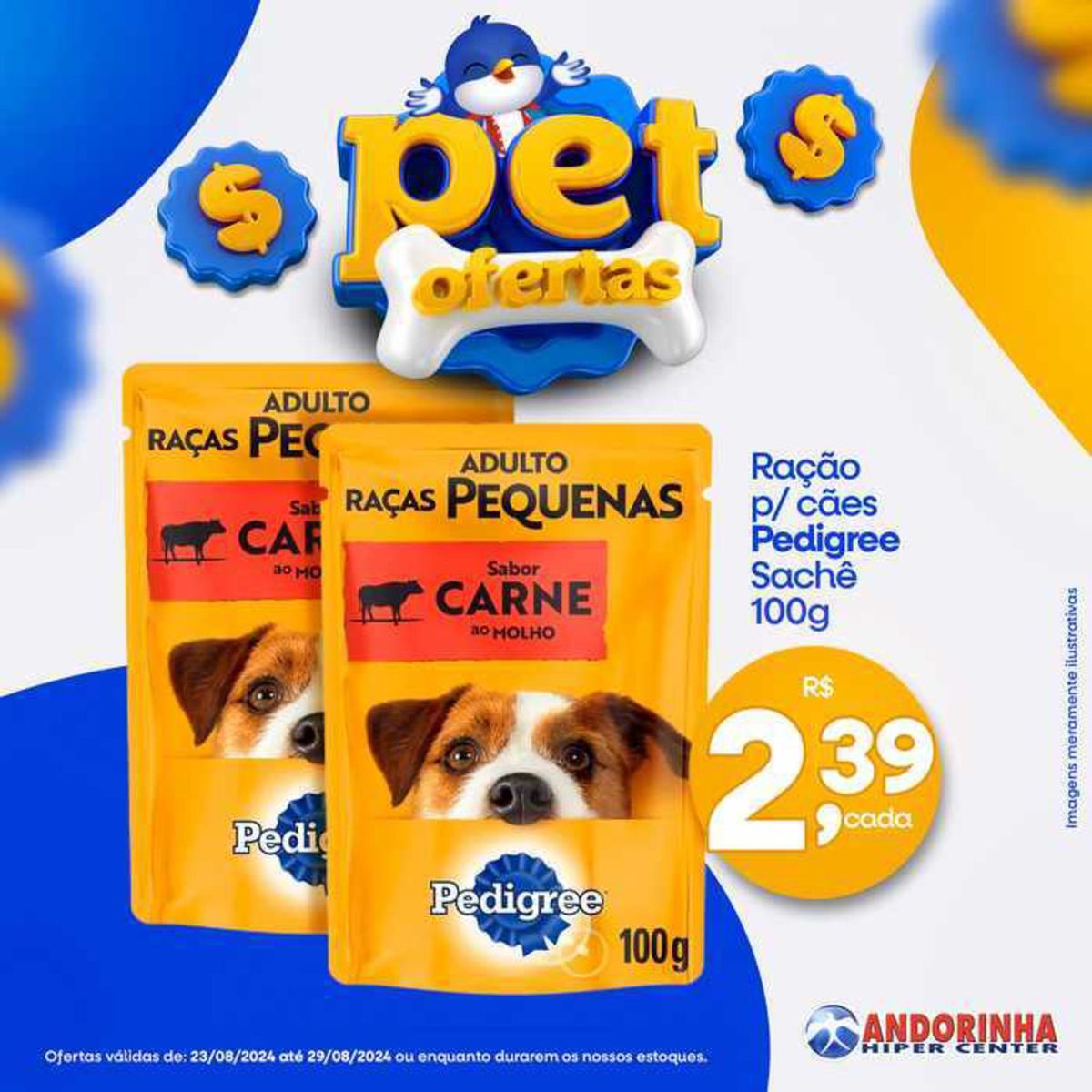 Oferta de ração para cães adultos de raças pequenas