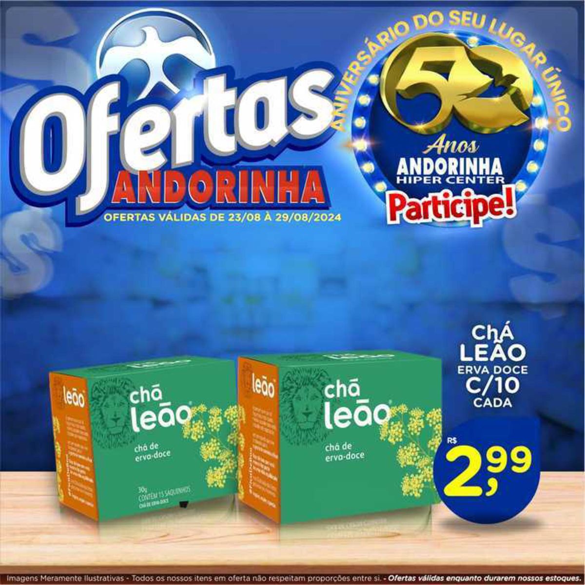 Promoção de chá de erva-doce