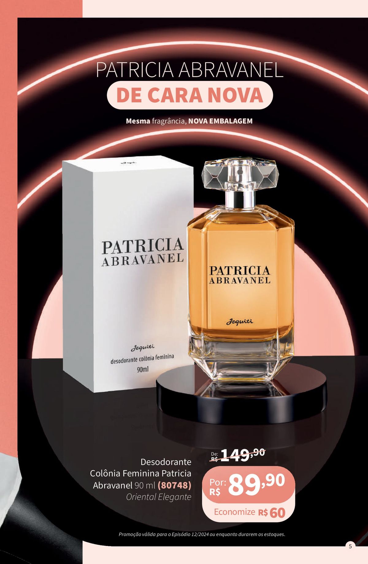 Desodorante Colônia Feminina Patricia Abravanel 90ml em promoção