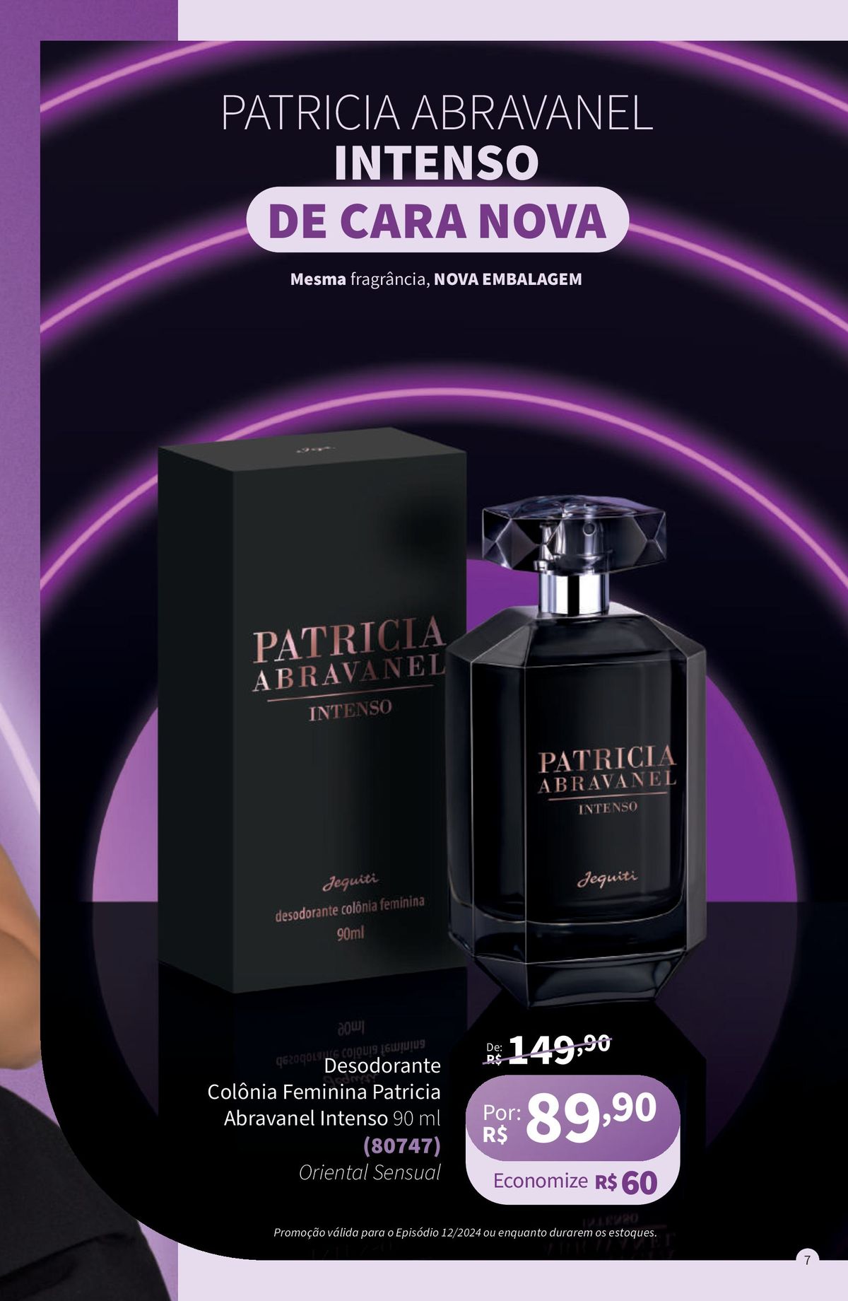 Desodorante Colônia Feminina Patricia Abravanel Intenso 90 ml