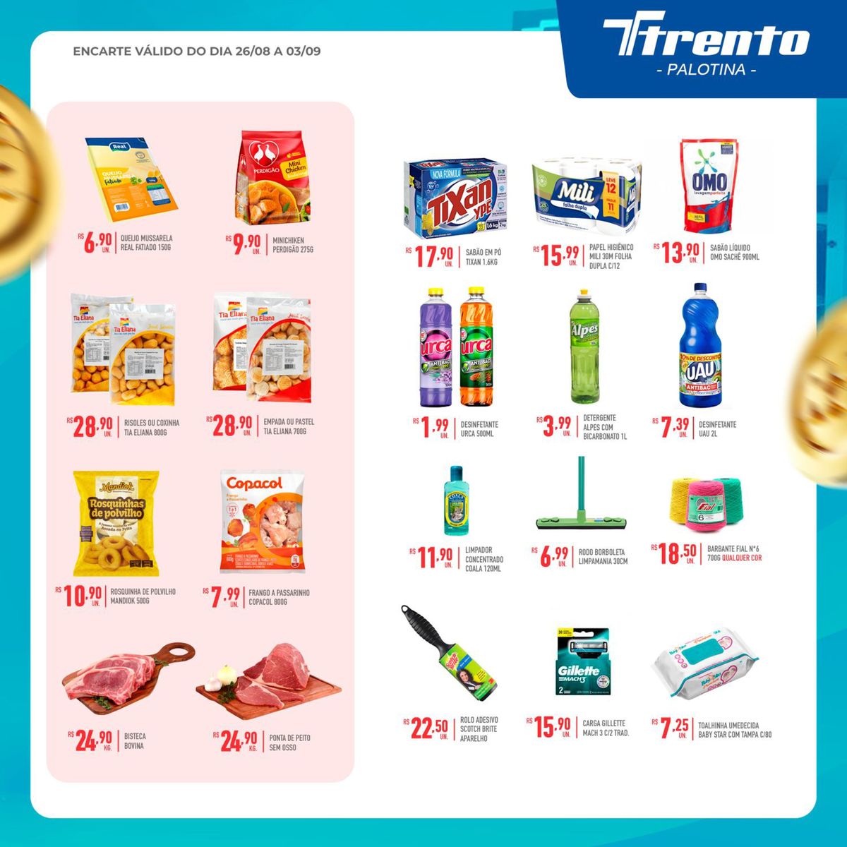 Ofertas em Carnes, Limpeza e Produtos de Higiene - de 26/08 a 03/09