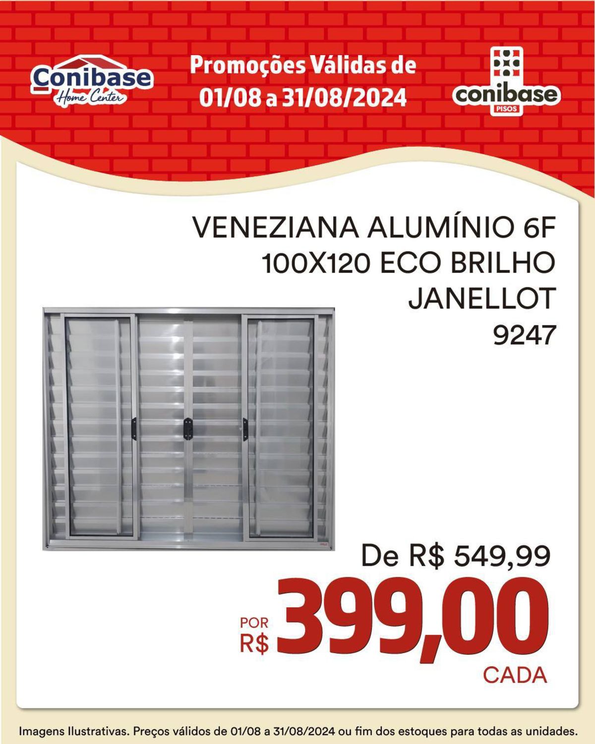 Veneziana de alumínio eco brilho em promoção