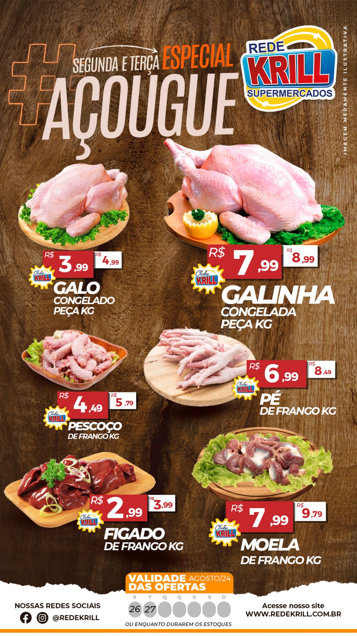 Oferta de figado de frango e moela de frango