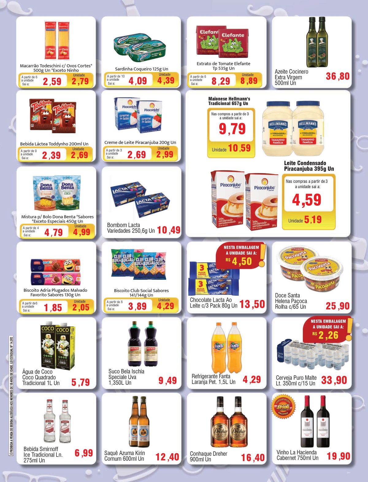 Ofertas em produtos variados no catálogo de supermercados