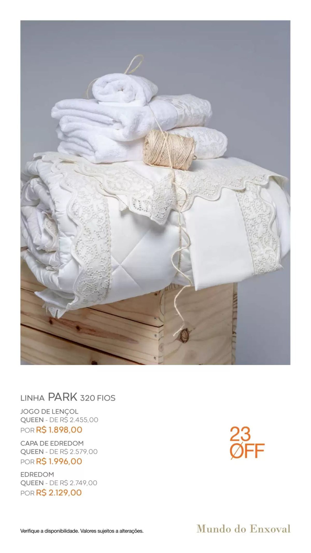 Roupa de cama de alta qualidade em promoção