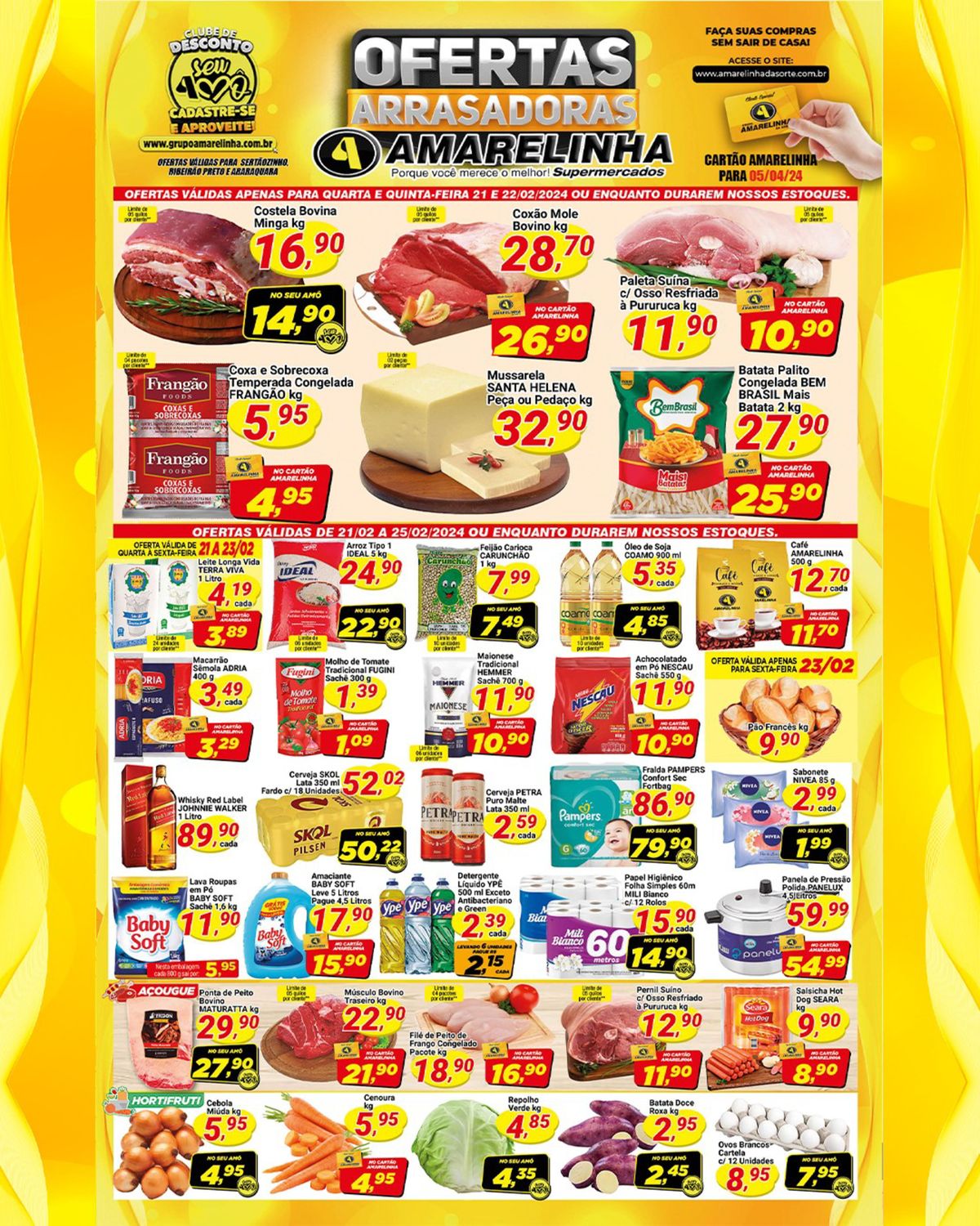 Promoções de Carnes e Batatas no Amarelinha Supermercados