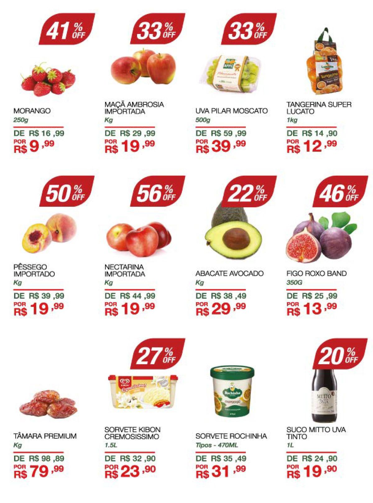 Promoção de frutas e sorvetes no St Marche