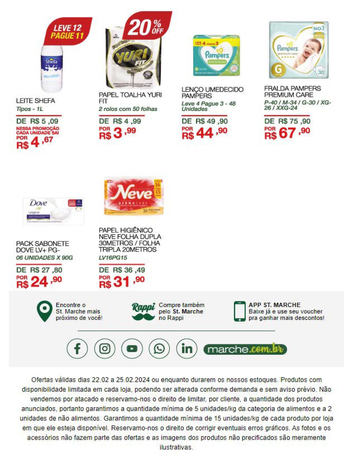 Fralda Pampers, Papel Toalha Yuri e Leite Shefa em promoção!